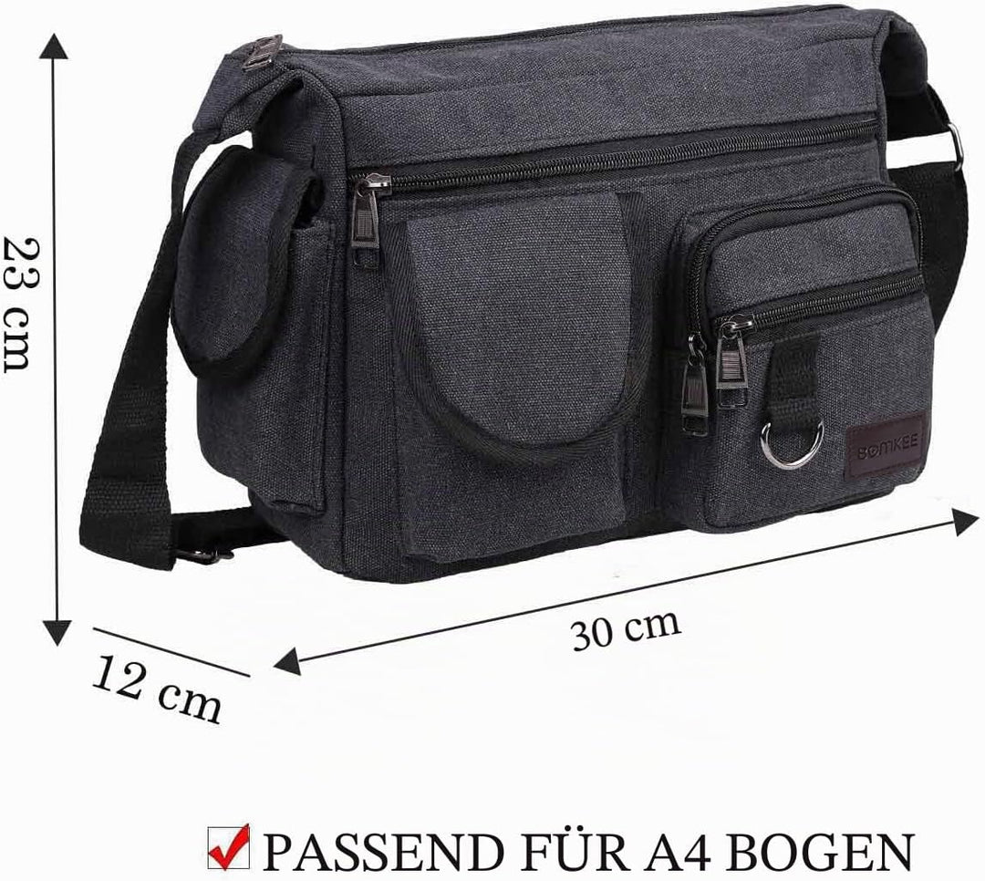 Umhängetaschen Herren Schultertasche Messenger Bag | Wasserdicht Schultertaschen Canvas Crossbody Ta