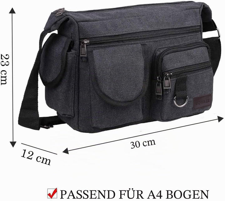 Umhängetaschen Herren Schultertasche Messenger Bag | Wasserdicht Schultertaschen Canvas Crossbody Ta