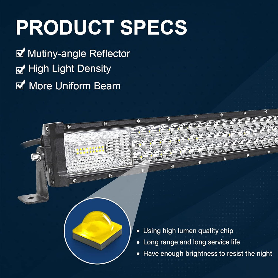 AUXTINGS 106 cm LED Lichtleiste 540W Spot Zusatzscheinwerfer Flutlicht Spot LED Arbeitsleuchte mit m