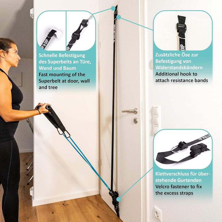 FREESIXD Schlingentrainer und Widerstandstrainer Set, Suspension Trainer für zu Hause und auf Reisen