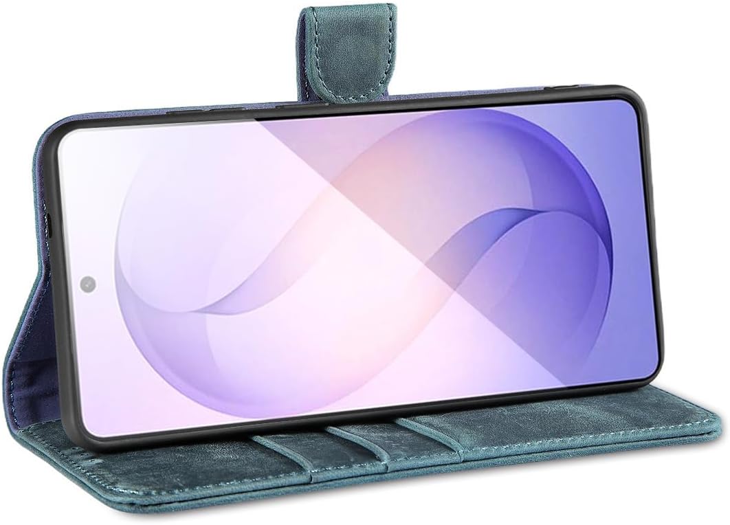 LENSUN Echtleder Handyhülle für Samsung Galaxy S26 Ultra, Leder Hülle [Bookstyle][RFID Schutzhülle][