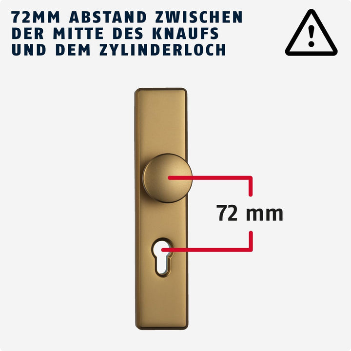 ABUS Tür-Schutzbeschlag KLS114 F4 08296 F4 Bronze Wechselgarnitur Single, F4 Bronze Wechselgarnitur