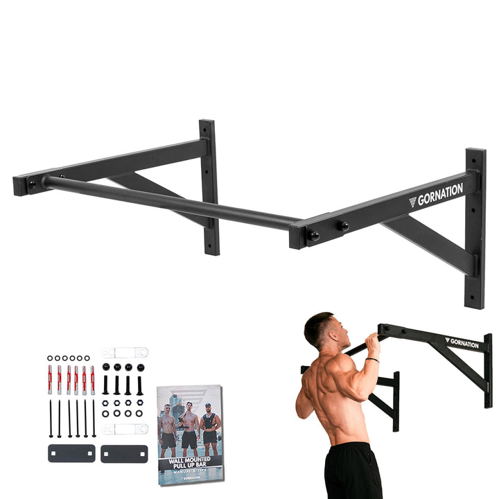 GORNATION Klimmzugstange für Wand, Ganzkörpertraining Reckstange, Pull Up Bar, Klimmzug Wand, Multif