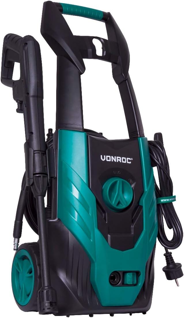 VONROC Hochdruckreiniger 110bar - Fassadenreiniger für einfache Reinigungsarbeiten [1400W] - Durchfl
