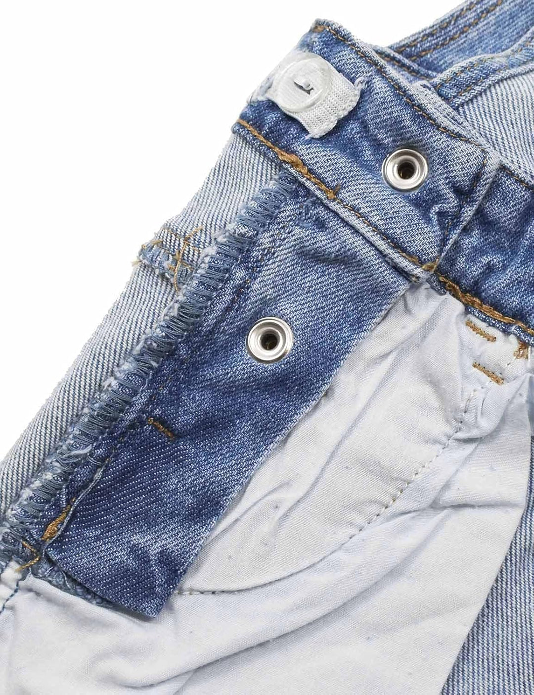 KIDSCOOL SPACE Mädchen-Denim-Latzhose,Little Big Kid Zerrissene Jeans-Arbeitskleidung 12-13 Jahre He