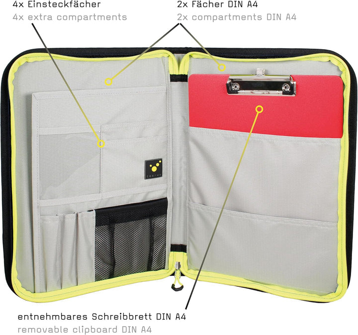 tee-uu TEAM Organizer DIN A4 (schwarz), Schwarz