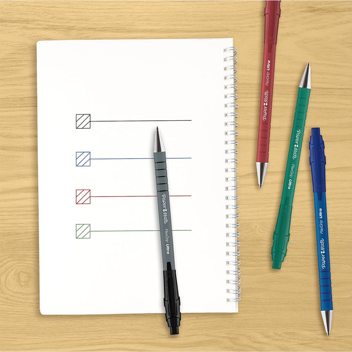 Paper Mate Flexgrip Ultra-Druckkugelschreiber | mittlere Spitze (1,0 mm) | schwarz | 36 Stück Mittle