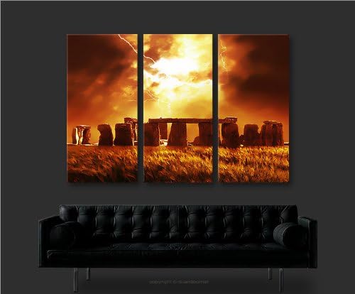 islandburner Bild Bilder auf Leinwand Stonehenge XXL Poster Leinwandbild Wandbild art up your life ®