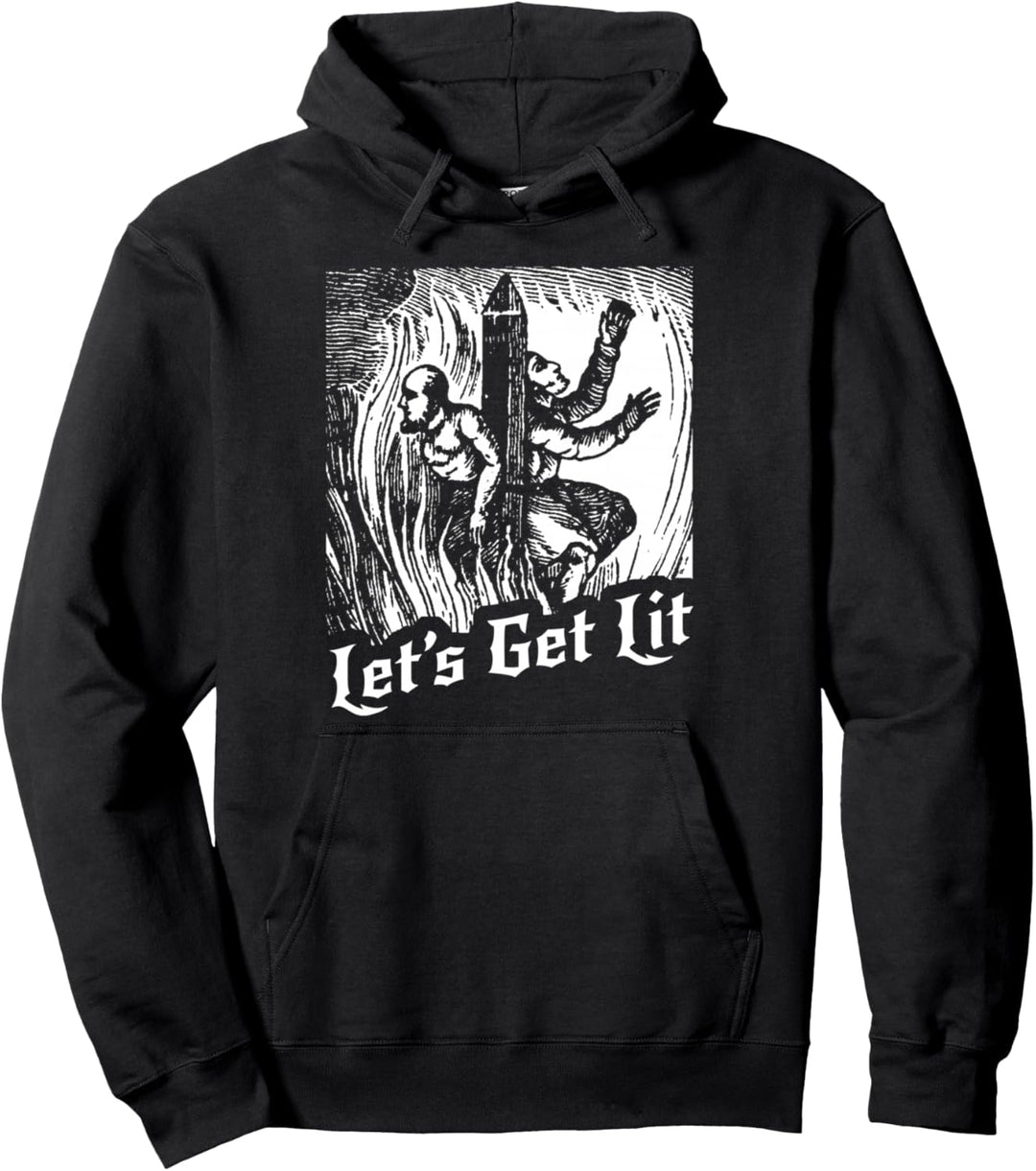 Lasst uns brennende Hexen beleuchten Okkulte satanische Hexerei 666 Pullover Hoodie