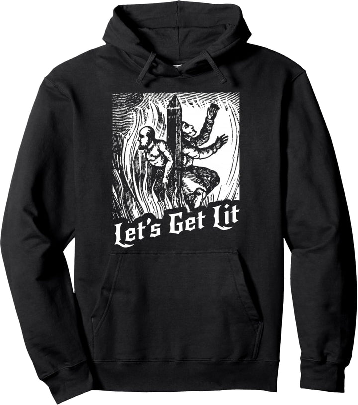 Lasst uns brennende Hexen beleuchten Okkulte satanische Hexerei 666 Pullover Hoodie