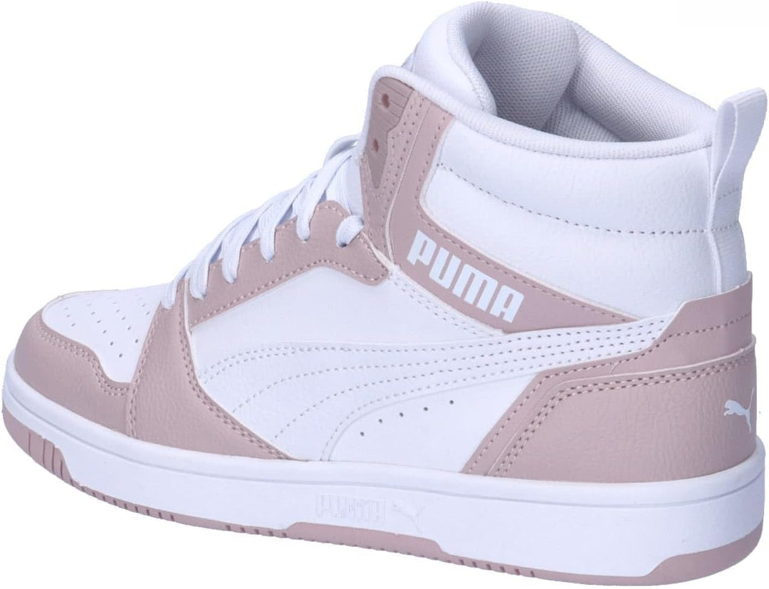 PUMA Unisex Kinder Rebound Layup Mid Shoes Sneaker 39 EU Mauve Mist Puma White, 39 EU Mauve Mist Pum