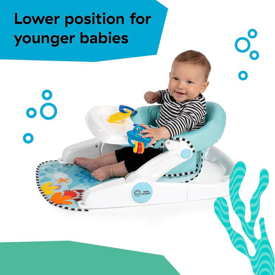 Baby Einstein Sea of Support 2-in-1 Sit-Up Bodensitz, mit abnehmbarem Tablett und Spielzeug