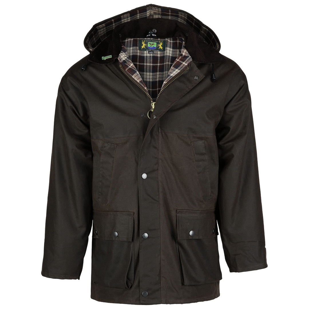 Romneys Original englische Wachsjacke Country - Robuste Wind- und wasserdichte Regenjacke inklusive