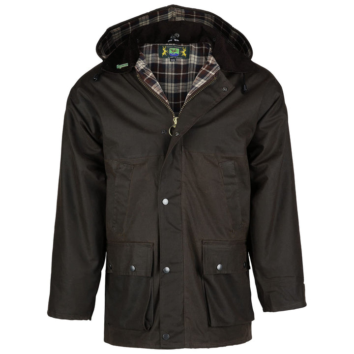 Romneys Original englische Wachsjacke Country - Robuste Wind- und wasserdichte Regenjacke inklusive