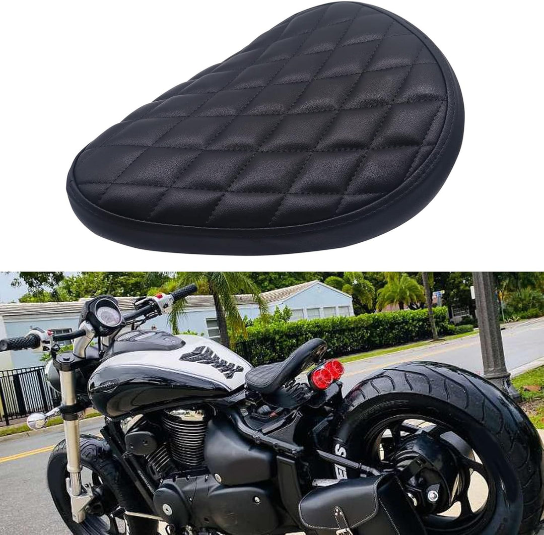 BREDUXSER Motorrad Bobber Sitz, Motorrad Solo Sitz Mit Federhalterung Grundplatte Für Sportster Acht