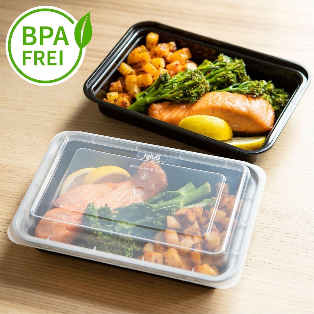 [30er Pack] 1-Fach Meal Prep Container Von Igluu - Essensbox, Lunchbox Mikrowellengeeignet, Spülmasc