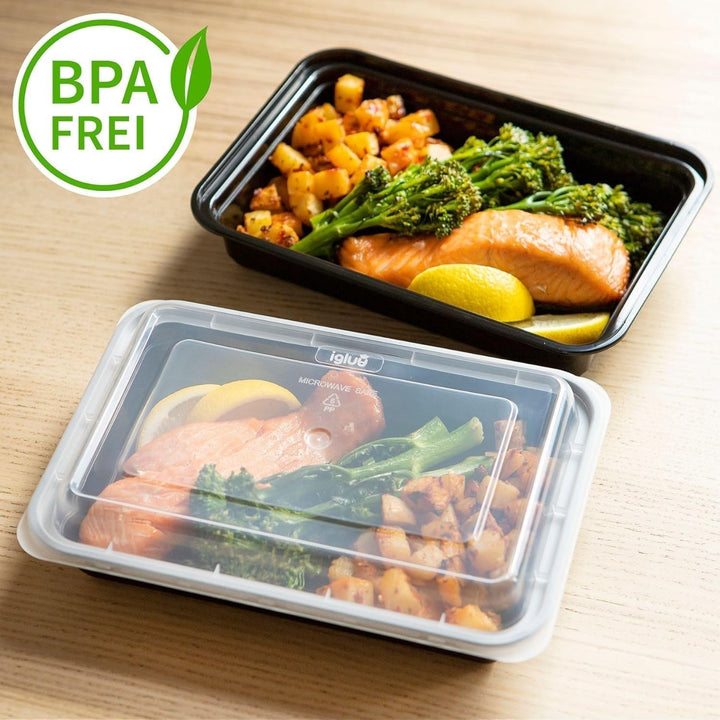 [10er Pack] 1-Fach Meal Prep Container Von Igluu - Essensbox, Lunchbox Mikrowellengeeignet, Spülmasc