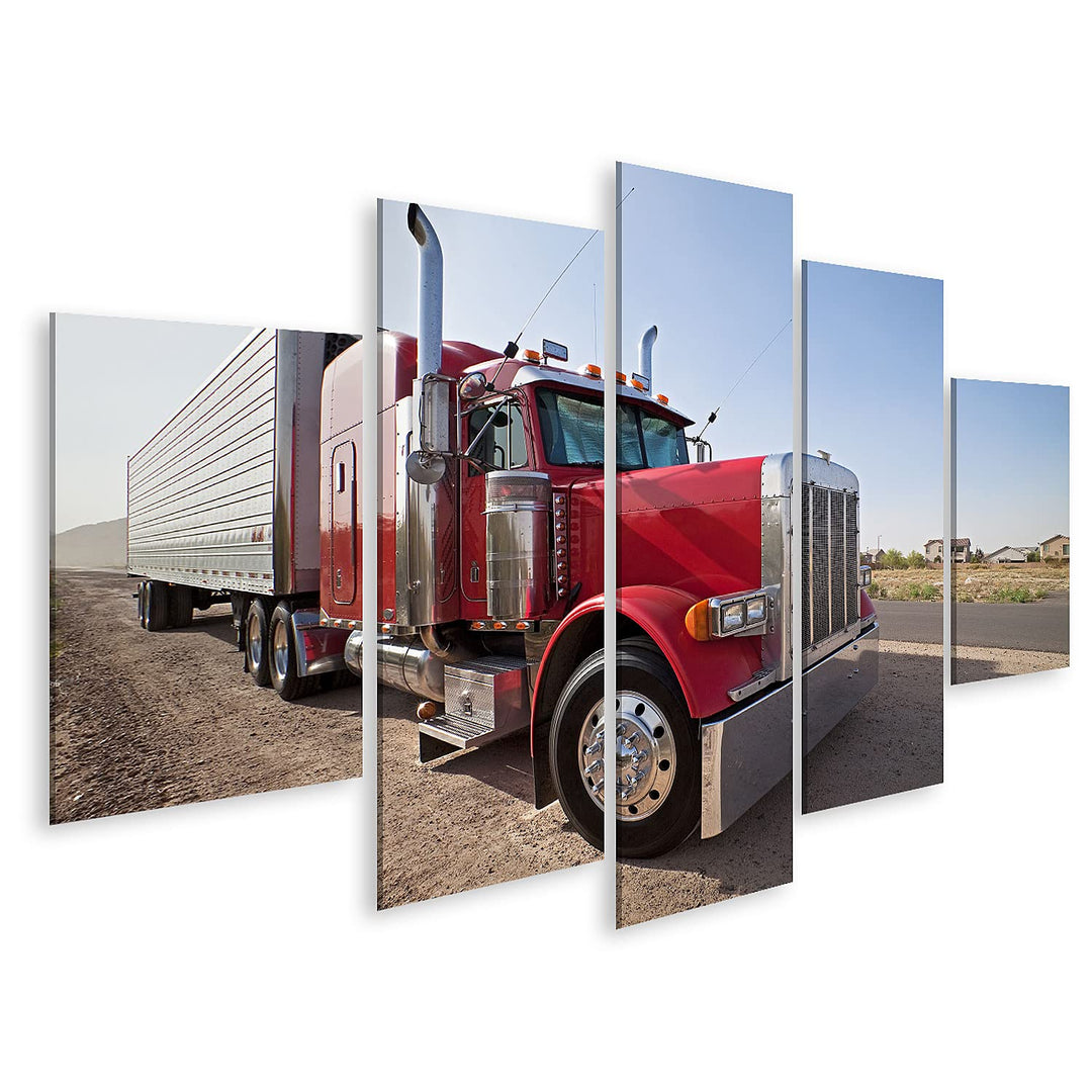 islandburner Bild auf Leinwand Us Semi Truck Grosser Lkw Kinderzimmer Bilder Wandbilder Poster Leinw