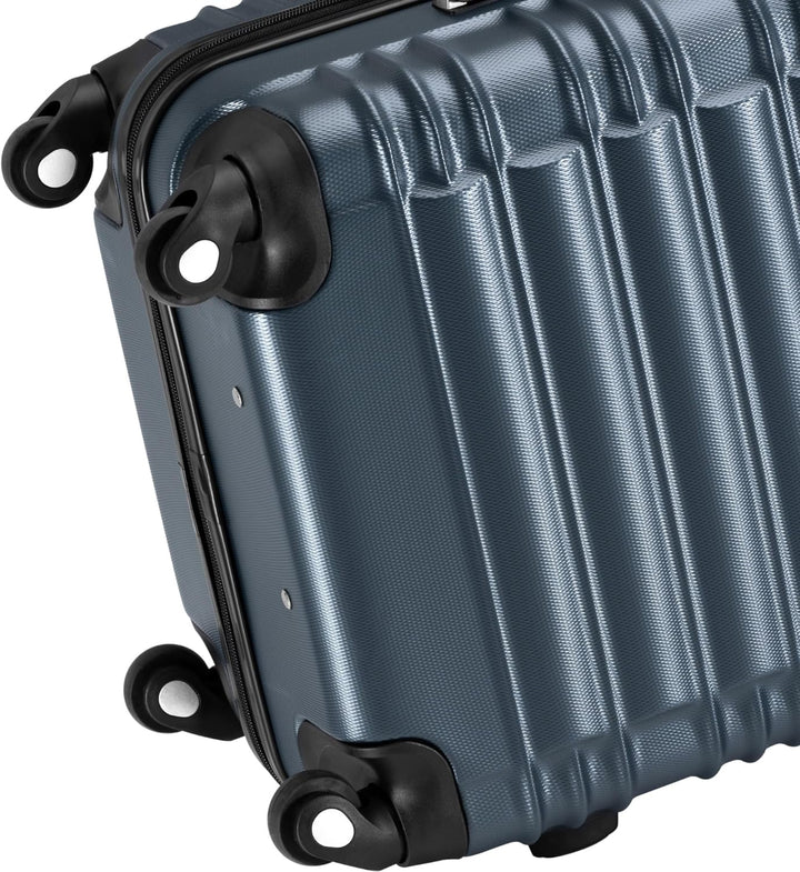 Zelsius Koffer Set 4 Stück, Anthrazit | ABS Hartschalenkoffer mit Zahlenschloss, 4 Rollen und Innen