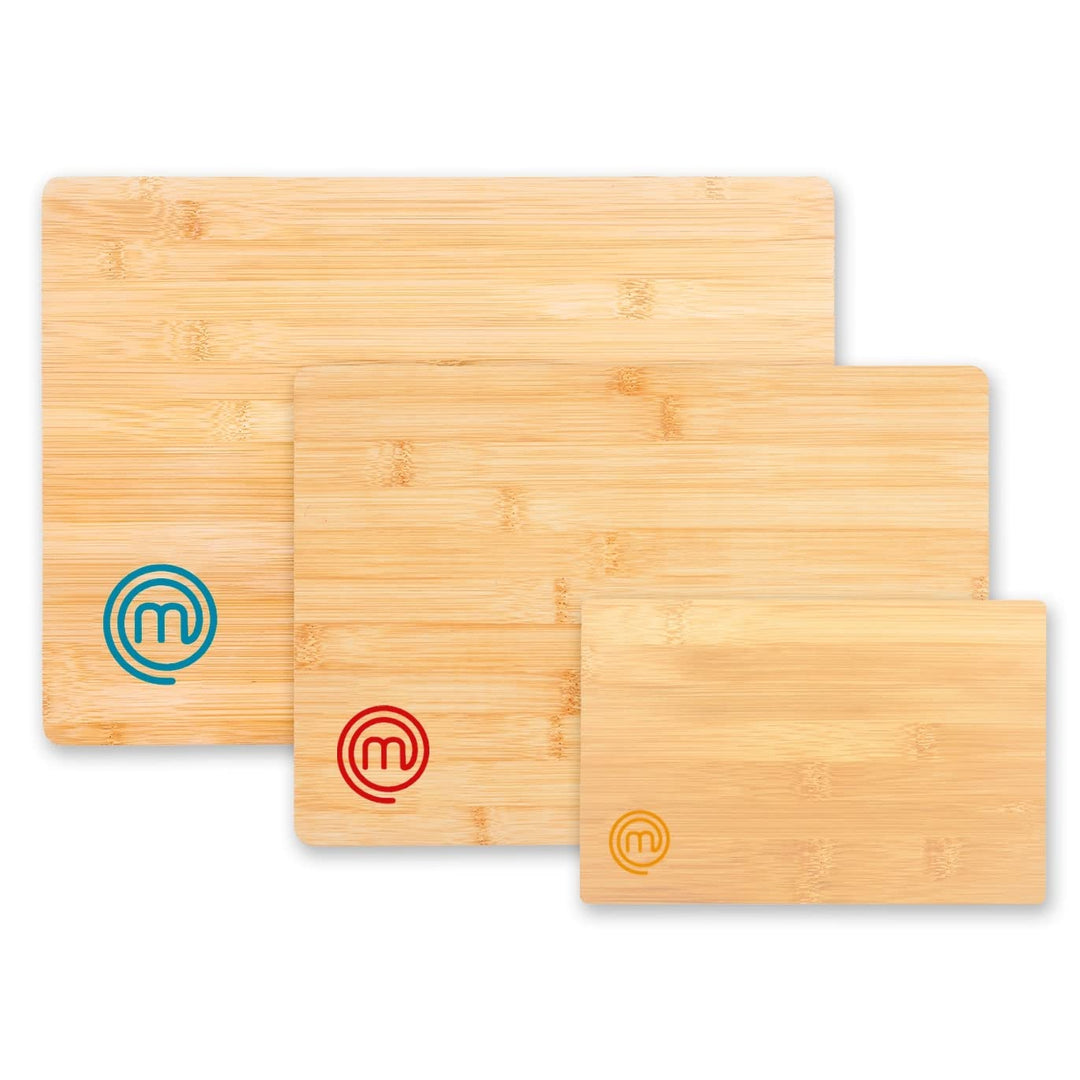 MasterChef Schneidebretter Holz, Schneidebretter Bambus, 38cm x 27,5cm 34cm x 23,5cm 23cm x 15cm, Sp