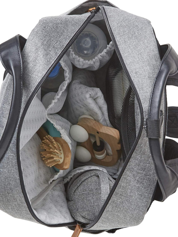 VERTBAUDET Wickelrucksack, grau meliert, 1 Unité (Lot de 1)