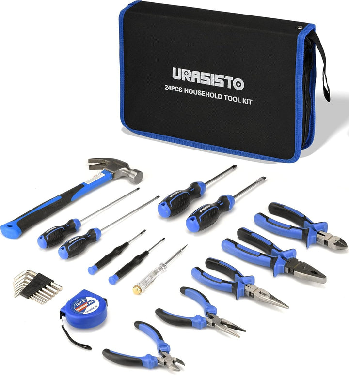 Werkzeugset Universal und Haushalts-Werkzeugkoffer 24-teilig Werkzeugsatz Mechaniker, perfekt für le