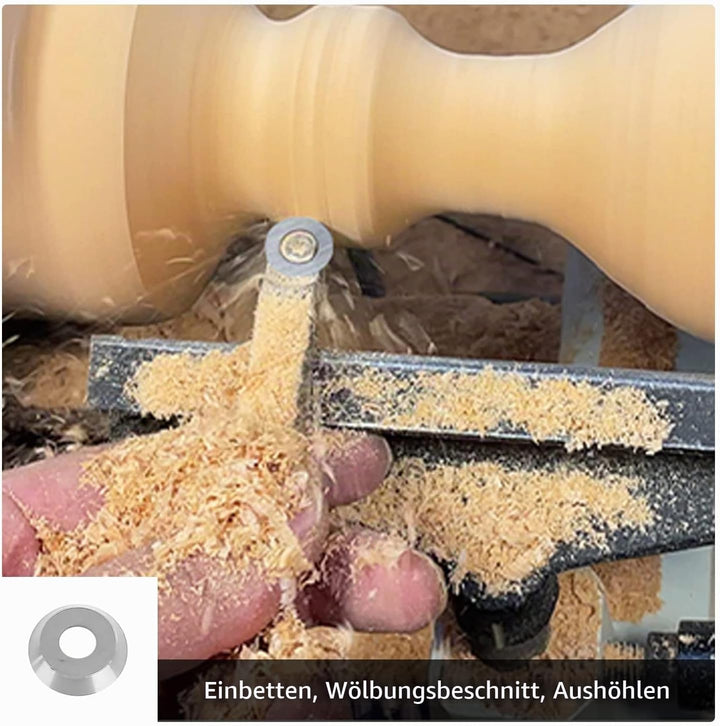 10 Stück Rund Hartmetall Wendeschneidplatten für Drehmeissel, CNC Hartmetall Einsatzschneider für Ho