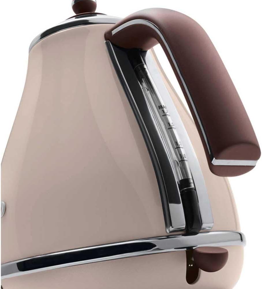 De'Longhi Wasserkocher Icona Vintage KBOV2001.BG - 1,7 l mit Wasserstandsanzeige und 360° Basis, Ede