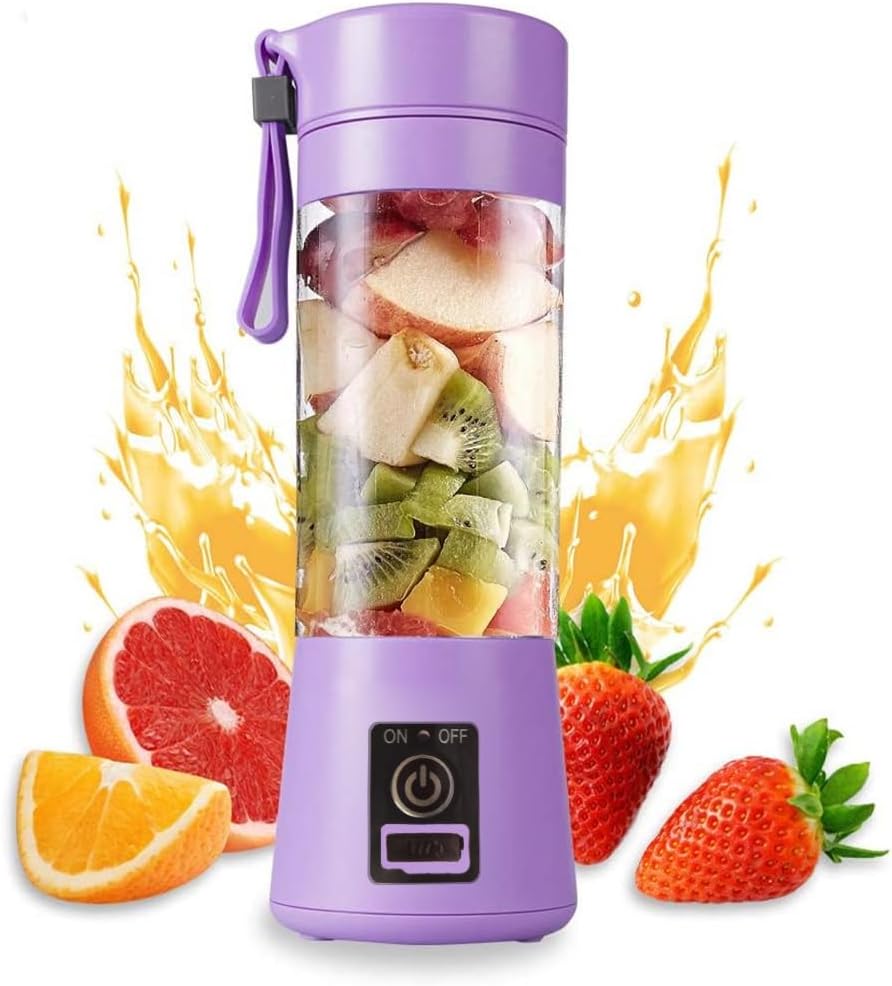 Ailgely Tragbarer Persönlicher Mixer Smoothie Maker, Mini Mixer für Smoothies und Shakes mit 6 Edels