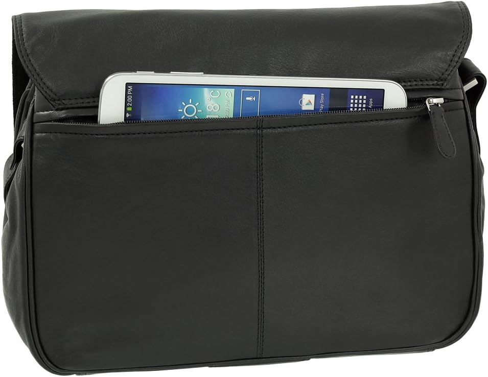 Ledershop24 Leder Damen Umhängetasche Schultertasche Festivaltasche Handtasche Tasche 31 cm vers. Fa