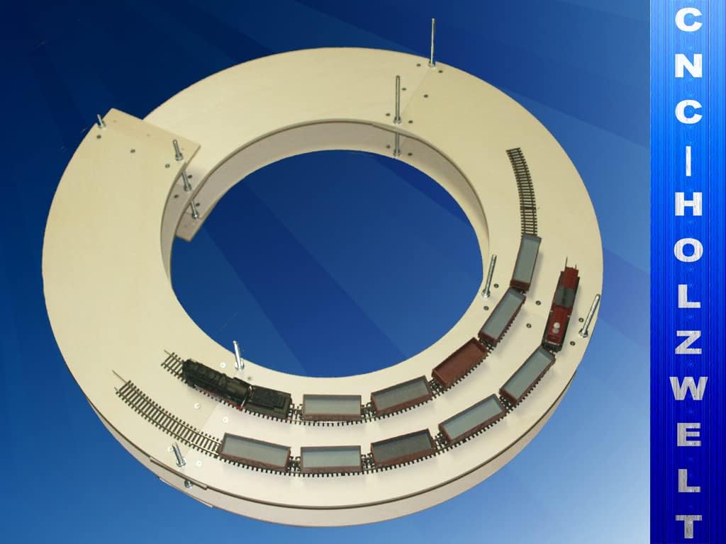 Zweispur Gleiswendel für Spur H0 für Modelleisenbahn 3,5 Ebenen + Anfahrten