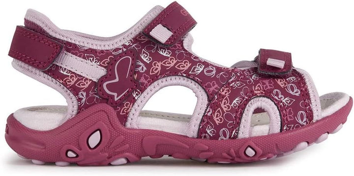 Geox Mädchen J Whinberry G Sandal 26 EU Dk Raspberry Pink, 26 EU Dk Raspberry Pink