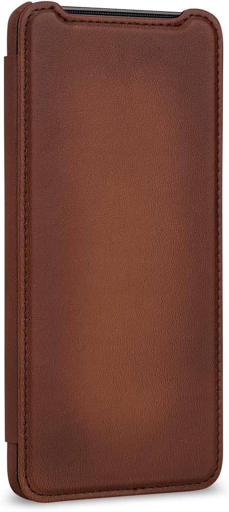 STILGUT Hülle geeignet für OnePlus 7T Lederhülle Book Type, braun antik OnePlus 7T braun antik, OneP