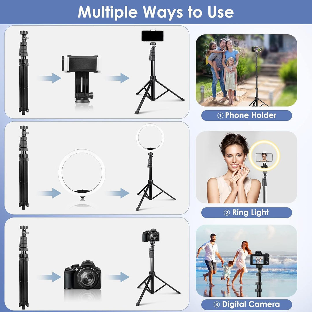 UBeesize ringlicht mit stativ,12 Zoll Selfie Ringlicht mit 62 Zoll Stativ Ständer für Live Stream/Ma