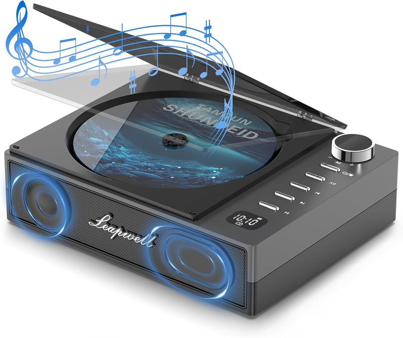 CD Player Tragbar, Leapwell Tragbarer CD Player Bluetooth mit Lautsprecher, Portable CD Player Kinde