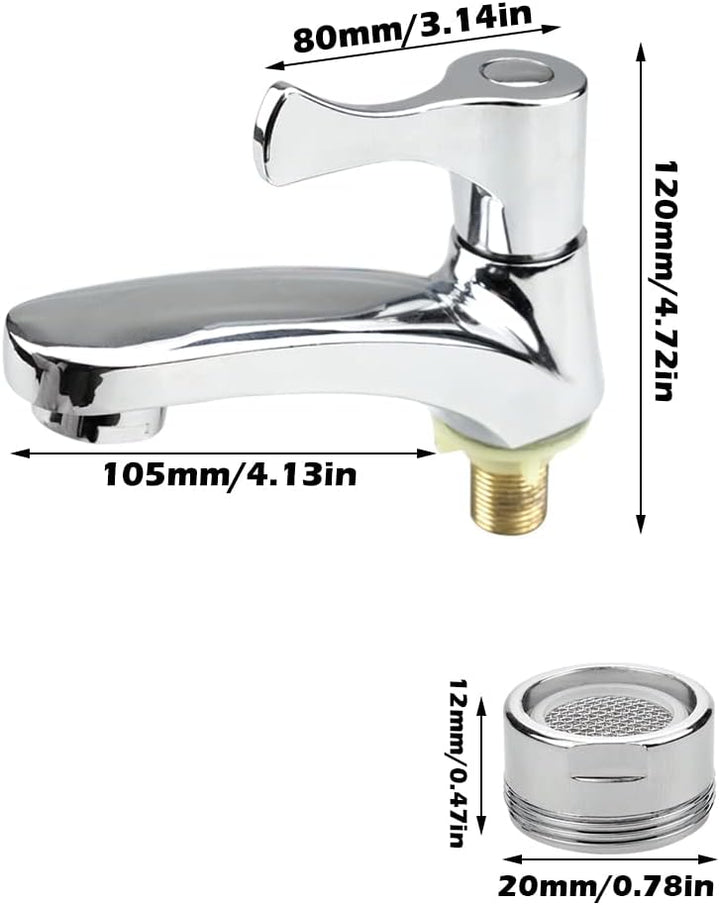 quiodok Einzelne Kaltwasserhahn Küche Waschbecken Wasserhahn Kaltwasser Wasserhahn mit 2 Filter für
