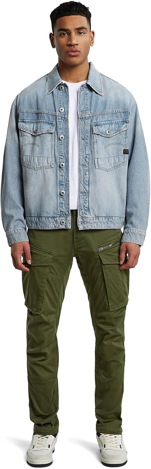 G-STAR RAW Herren Rovic Zip 3D Straight Tapered Hose 40W / 32L Grün (Dk Bronze Green 5126-6059), 40W
