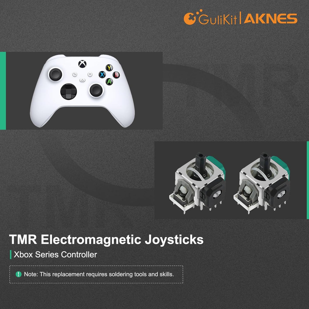 AKNES GuliKit TMR Joysticks Ersatz für Xbox Series X/S Controller | Reduzierte Drift, Hohe Präzision