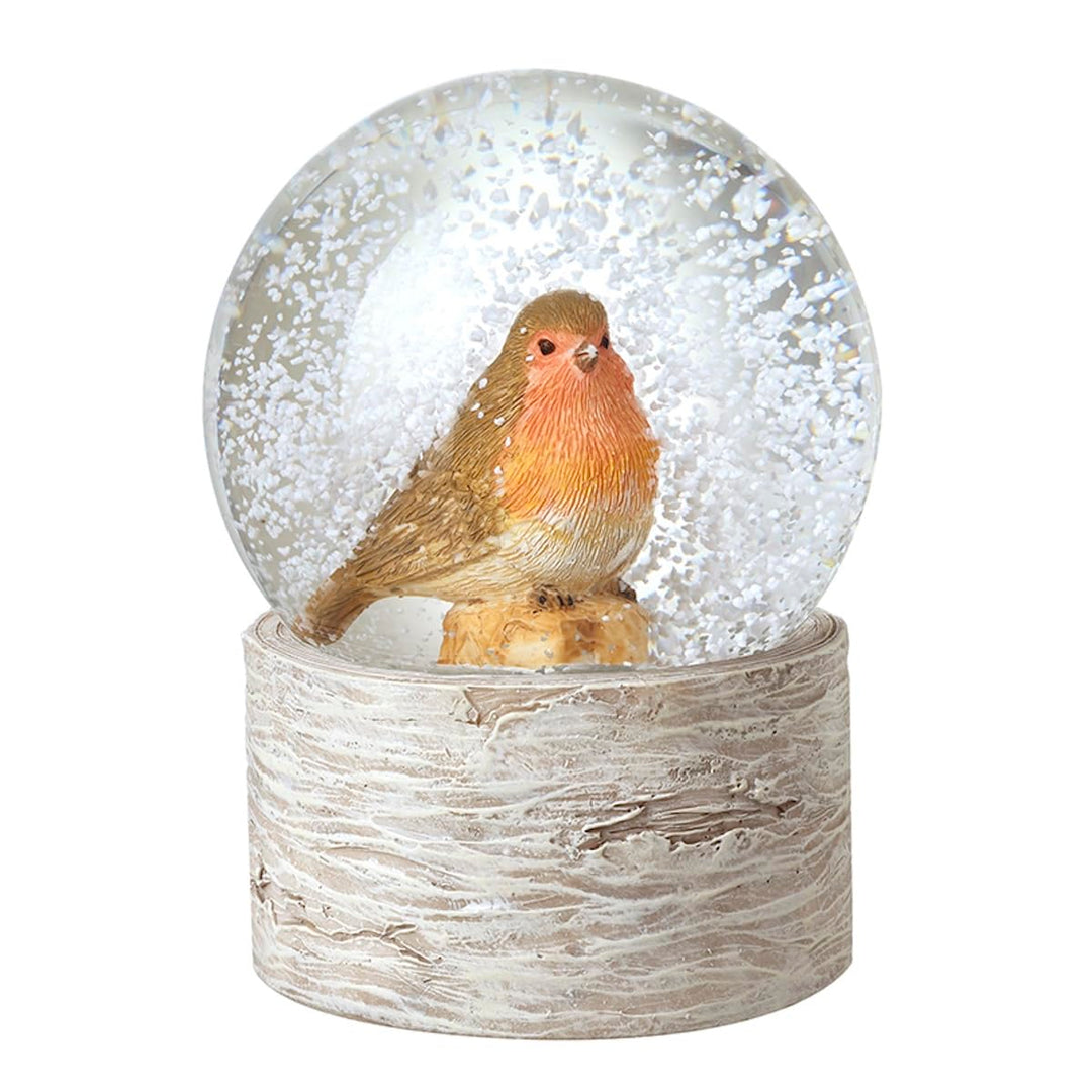 Heaven Sends Grosse Schneekugel mit Rotkehlchen-Motiv
