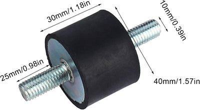 Hilitand 4 Stück M10 40 x 30 mm Stossdämpfer Gummihalterung Anti-Vibration Gummihalterung Stossdämpf