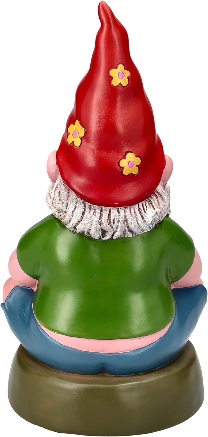 Pacific Giftware Gartenzwerg Figur - Hippie beim Meditieren 28 cm | Garten Zwerg Statue lustig witzi
