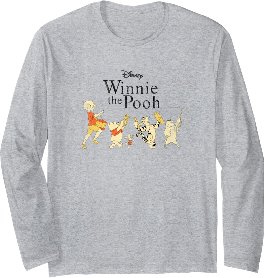 Disney Winnie The Pooh Group Shot Musical Line Langarmshirt