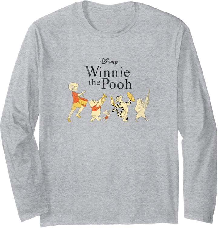 Disney Winnie The Pooh Group Shot Musical Line Langarmshirt
