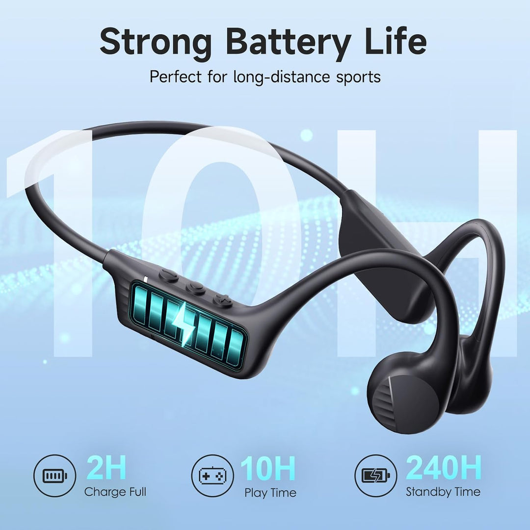 IFECCO Knochenschall Kopfhörer Bluetooth 6.0 für Fitness Radfahren | IP67 Wasserdichte Open Ear Kopf
