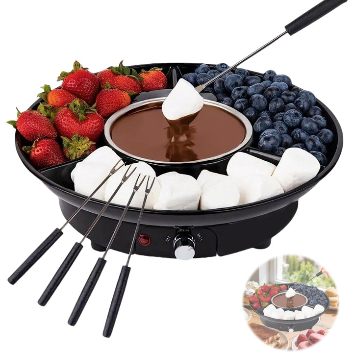 Elektrisches Schokoladen Fondue 25 W 280ML, Schokoladenbrunnen mit 2 Temperaturstufen zum Schmelzen