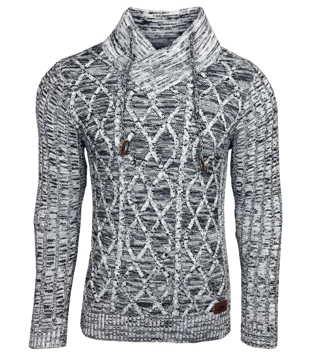 Subliminal Mode Herren-Pullover, Grobstrick, Stehkragen, Basic-Stil, Strickpullover, Winter, Rundhal