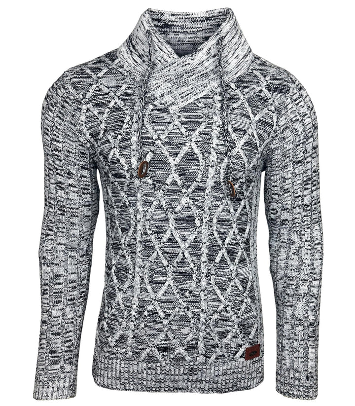 Subliminal Mode Herren-Pullover, Grobstrick, Stehkragen, Basic-Stil, Strickpullover, Winter, Rundhal