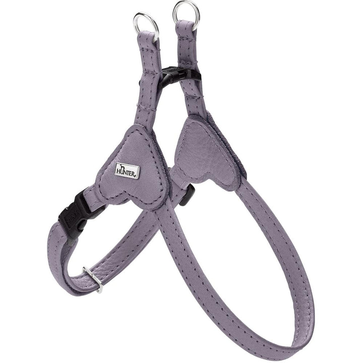 Hunter Hundegeschirr SOHO MINI, Farbe: Flieder-grau, Rindsleder, weich & geschmeidig, fellschonend,