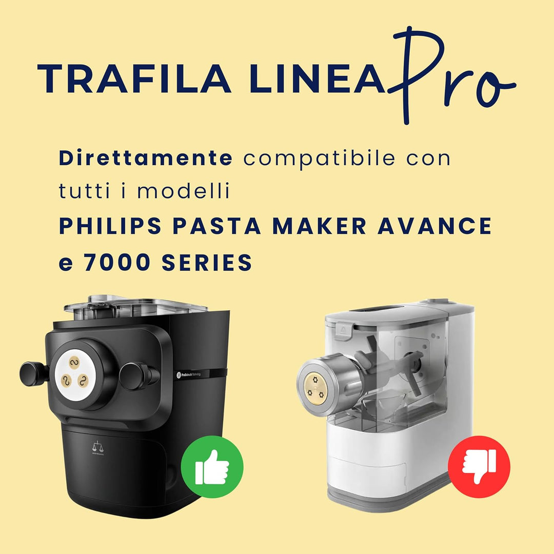 My Trafile - Matrize Linie Pro N°18 Grissini aus POM mit professionellen Einsätzen, kompatibel mit d
