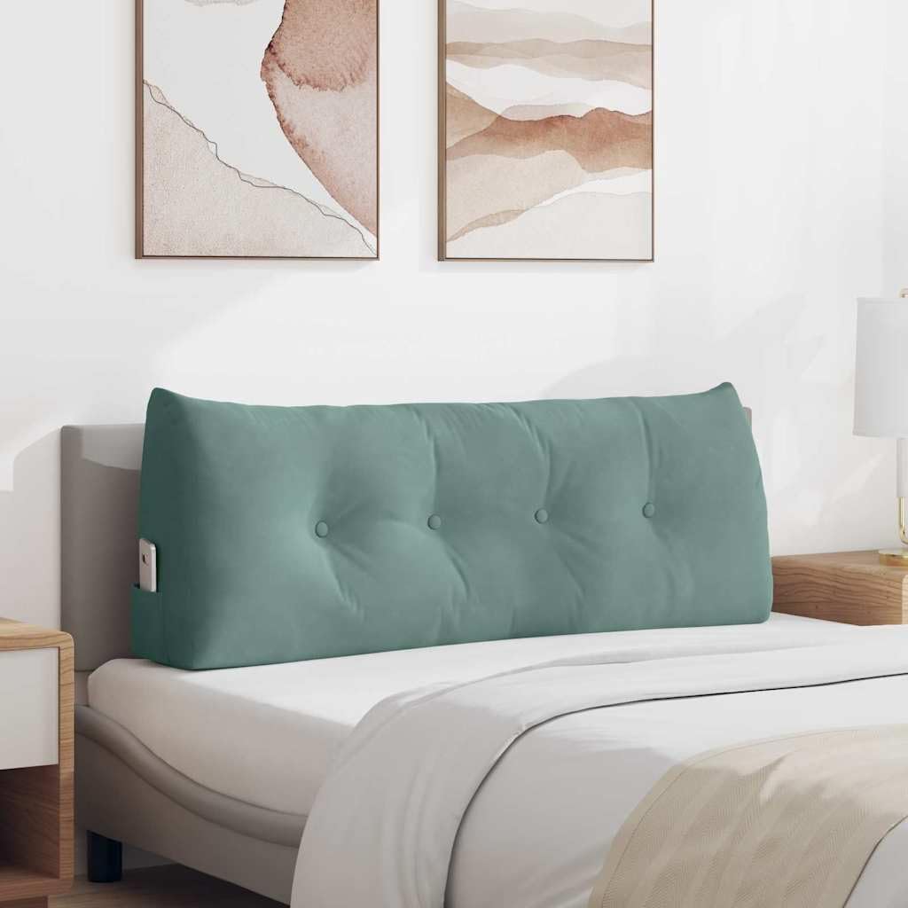 vidaXL Rückenkissen Meergrün 120 x 24 x 50 cm Samt, Moderne Wohnzimmer, Samt Kissen, weiches Rückenk